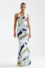 Novia Dress - Blue Mineral Print
