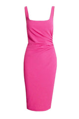 Rae Side-Gathered Dress - Pink