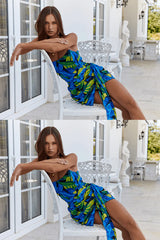 Para Mini Dress - Blue Floral