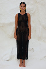 Shamina Midi Dress - Black