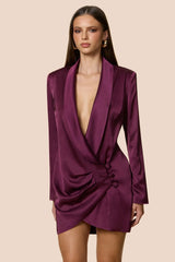 Nookie Penelope Blazer Dress - Mulberry