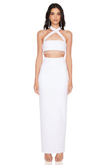 Nookie Chicane Midi Dress - White