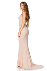 Nookie Jasmine One Shoulder Gown - Nude
