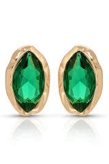 Crystal Luxe Mini Studs - Emerald