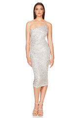 Nookie Demi Midi Dress - Silver