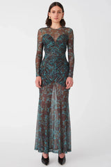 Misha Talitha Maxi Dress - Vintage Chintz Print Jade