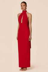 Nookie Martini Halter Gown - Red