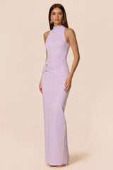 Nookie Petra High-Neck Maxi Dress - Lilac