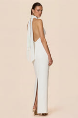 Nookie Martini Halter Gown - Ivory