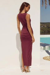 Sharni Midi Dress - Plum