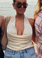 Charli Cowl Top - Lemon