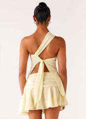 Delight Me Low Rise Mini Skirt - Yellow