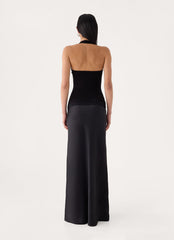 Emika Halter Maxi Dress - Black