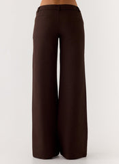 Hot As Ice Low Rise Pants - Chocolate