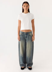 Joseph Low Rise Jeans - Vintage Wash Blue