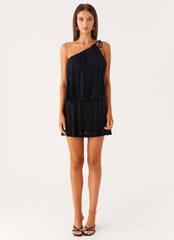 Makes Sense Mini Dress - Black