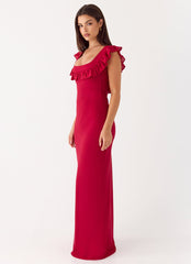 Malina Maxi Dress - Deep Red