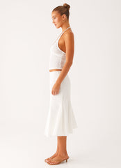 Olive Midi Skirt - Ivory