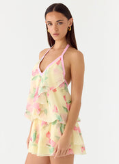 Read Your Mind Mini Dress - Lemon Soleil