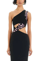 Shay Gown - Black/Pink