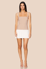 Nookie Desiree Mini Dress - Nude/White