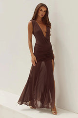 Deserae Maxi Dress - Chocolate