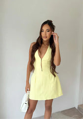 Elisabeth Mini Dress - Lemon