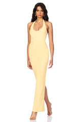 Nookie Natalia Halter Maxi Dress - Lemon