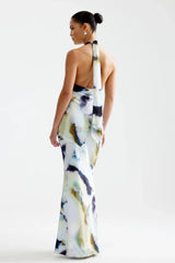 Novia Dress - Blue Mineral Print