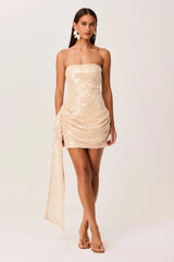 Zephyra Mini Dress - Champagne