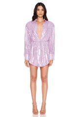 Nookie Oracle Shirt Dress - Lilac
