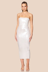 Nookie Siren Midi Dress - White