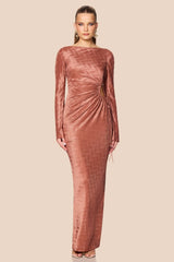 Nookie Mirage LS Gown - Mocha