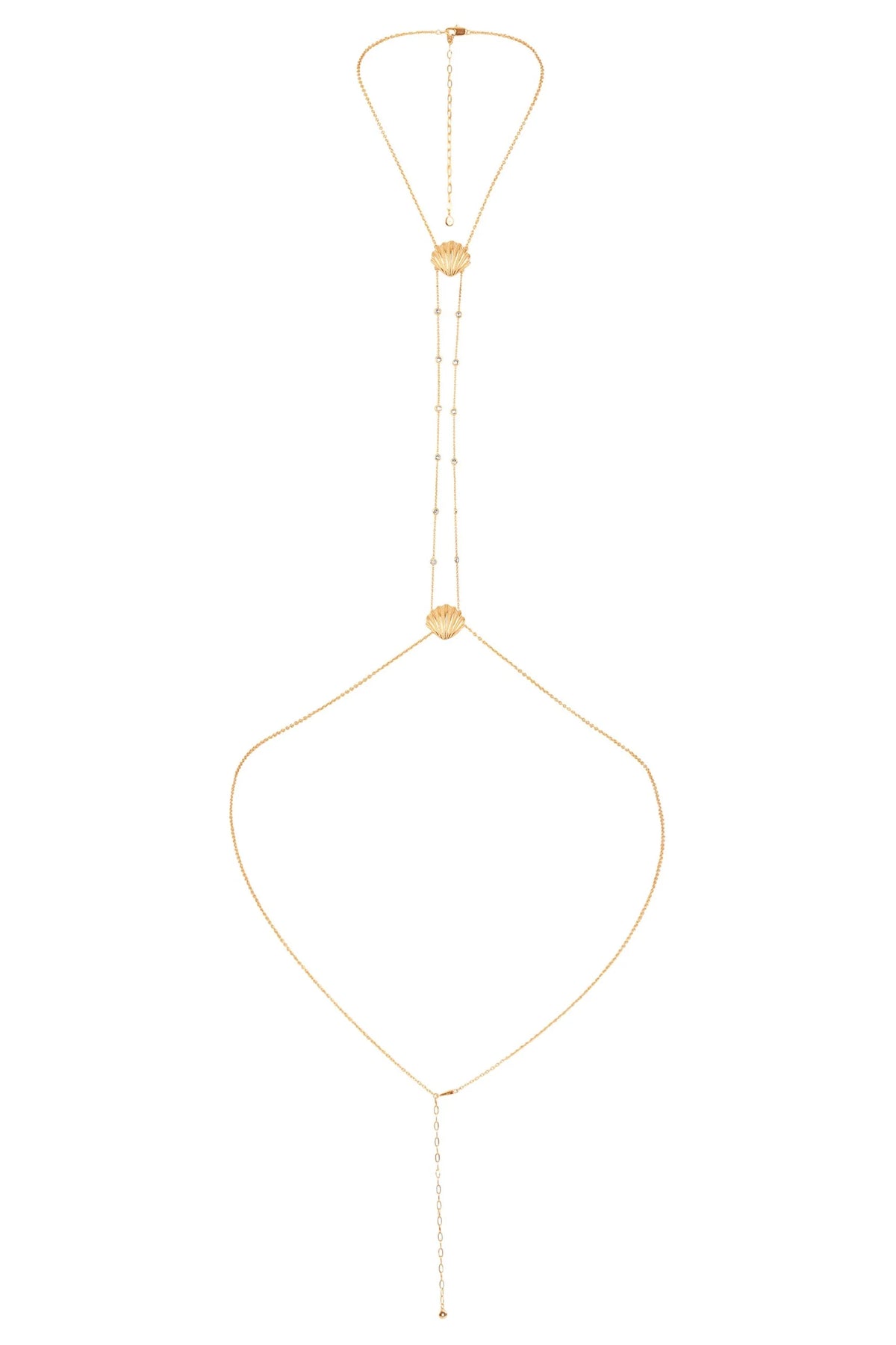 Shell Body Chain - Gold Tone