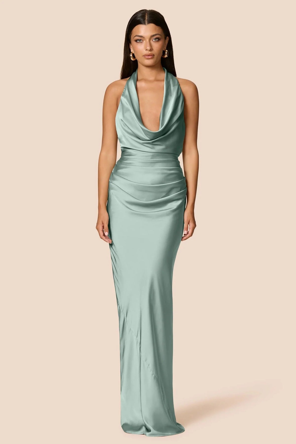 Nookie Penelope Drape Gown - Sage