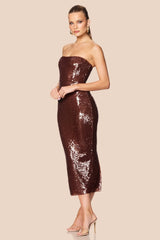 Nookie Siren Midi Dress - Cocoa
