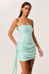 Zephyra Mini Dress - Aqua