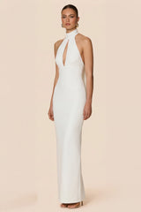 Nookie Martini Halter Gown - Ivory