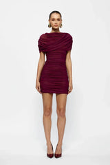 Phoneix Mini Dress - Burgundy