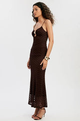 Karla Midi Dress - Dark Chocolate