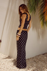 Blaine Top - Black Polka