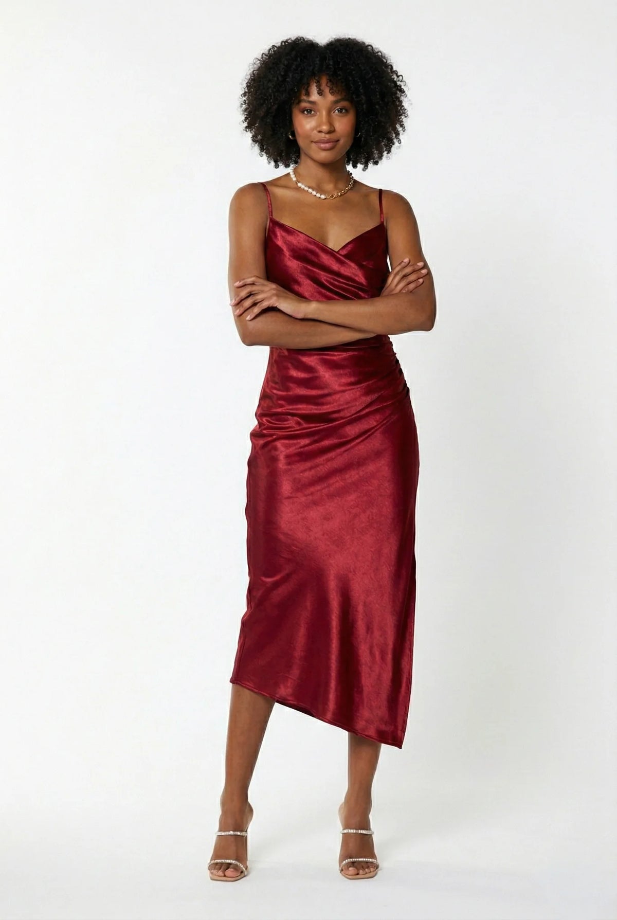 Billie Midi Dress - Red