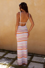 Alba Maxi Dress - Orange Multi