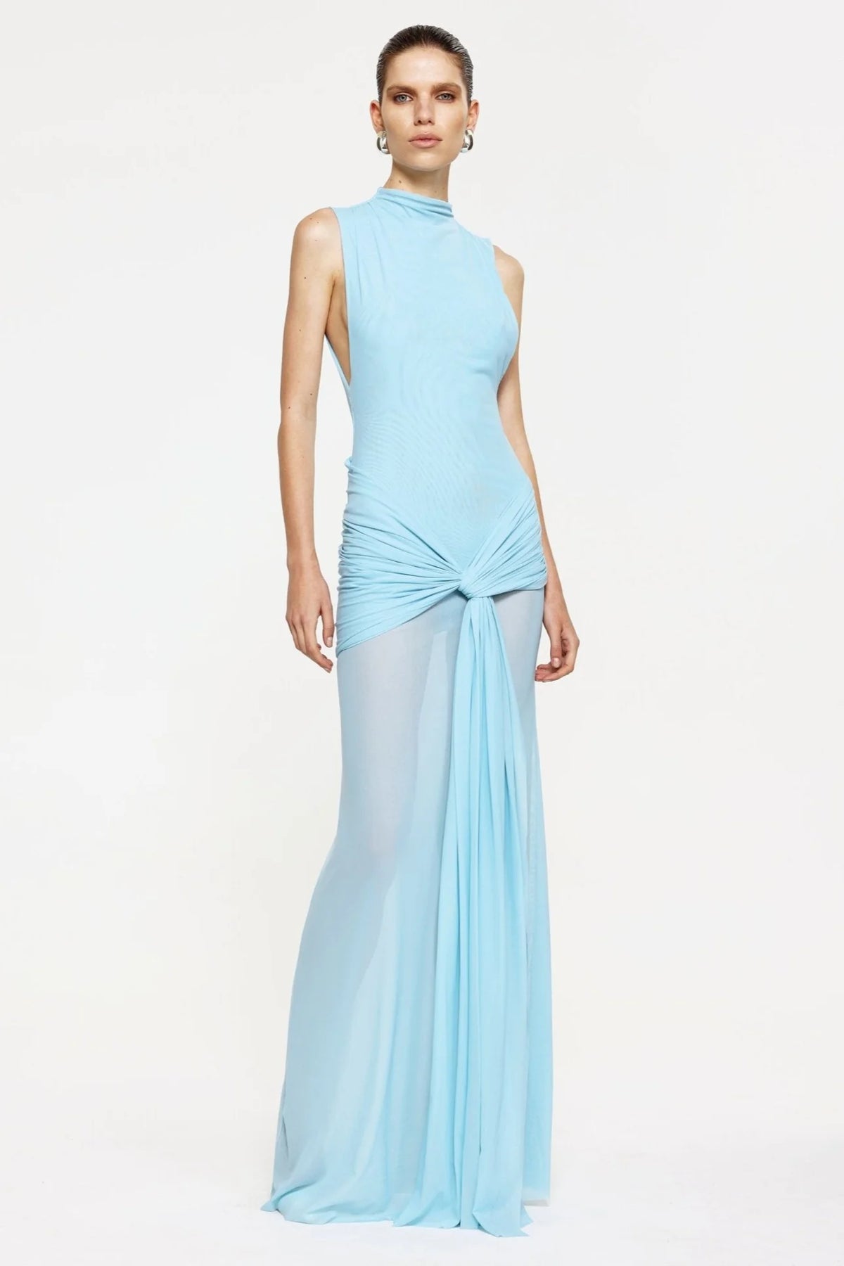 Roza Maxi Dress - Pale Blue