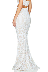 Nookie Mon Cherie Sequin Skirt - White