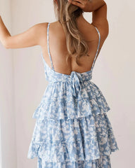 Martha Dress - Blue Floral