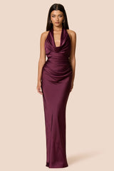 Nookie Penelope Drape Gown - Mulberry