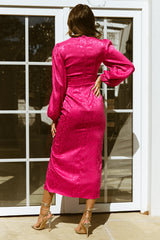 Roxy Midi Dress - Fuchsia