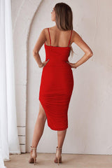 Sienna Midi Dress - Red
