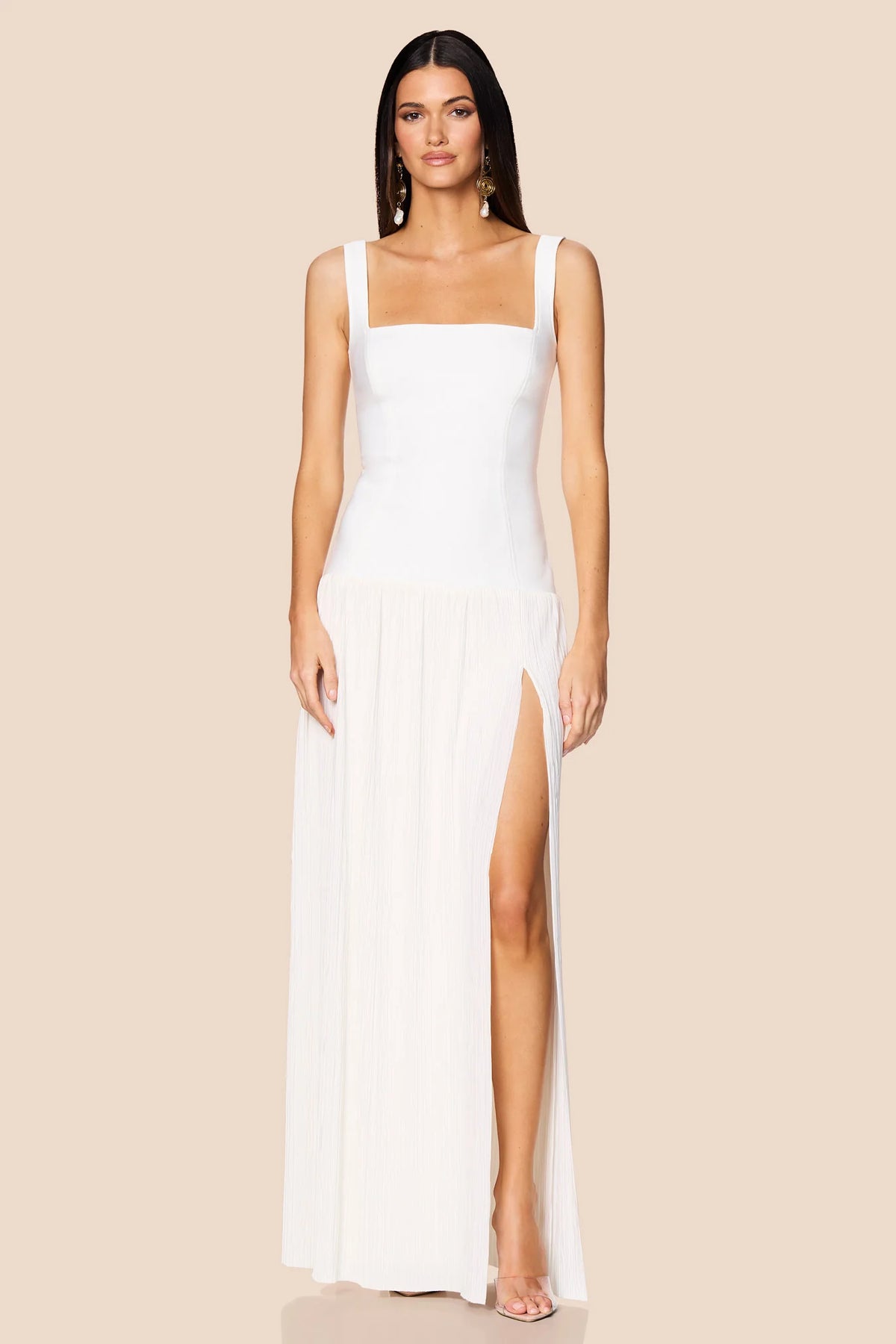 Nookie Desiree Square Neck Maxi Dress - White